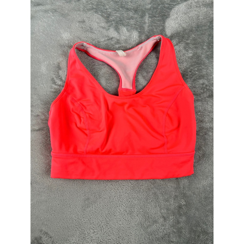 FP Movement Free People Neon Coral Pink Strappy Racerback Sports Bra Small S/P